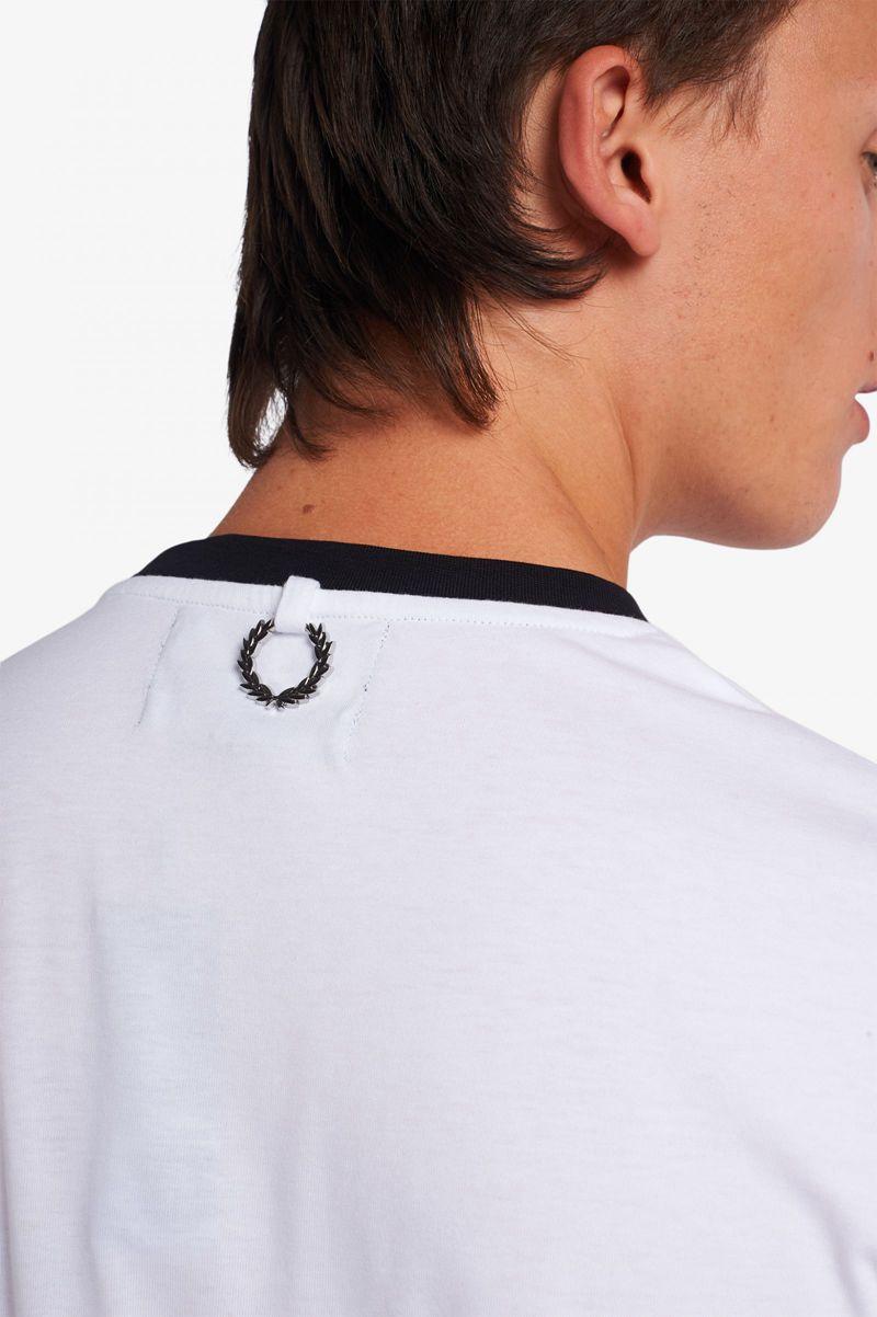 White Fred Perry SM1949 Men's T Shirts | PH 1758MQZA